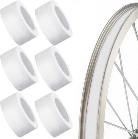 Pangda 6 Pcs Cotton Rim Tape 19mm x 2m Adhesive Bike Tire Liner, Tubeless Tape for MTB Road Gravel Bikes in Saudi Arabia