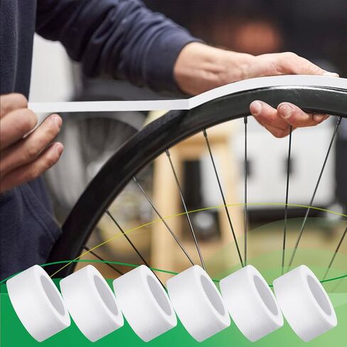 Pangda 6 Pcs Cotton Rim Tape 19mm x 2m Adhesive Bike Tire Liner, Tubeless Tape for MTB Road Gravel Bikes in Saudi Arabia