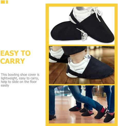 Bowling Shoe Covers Bowling Shoes Slider Bowling Accessories for Women Men Black in Kuwait