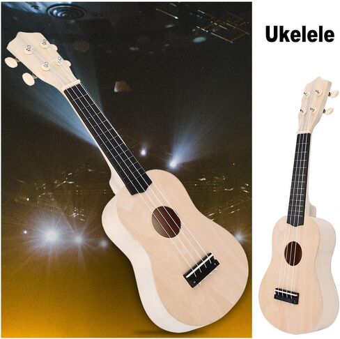 مجموعة Ukelele DIY، اصنع القيثارة الخشبية الخاصة بك مقاس 21 بوصة و4 أوتار للأطفال المبتدئين in Kuwait