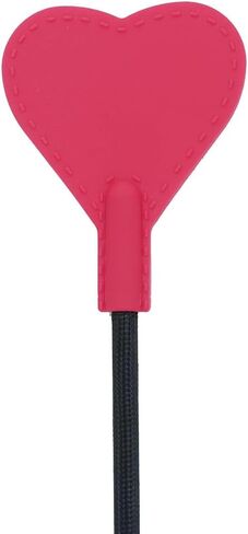 18 inch Riding Crop with Pink Heart-Shaped Slapper Anti-Slip Metal Handle for Equestrian Horses in Saudi Arabia