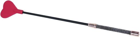 18 inch Riding Crop with Pink Heart-Shaped Slapper Anti-Slip Metal Handle for Equestrian Horses in Saudi Arabia