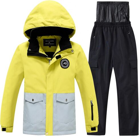 Snow Suit For Kids Girls Boys Two Piece Snowsuit Waterproof Windrpoof Ski Suits Jacket Snow Pants Set Winter Clothes in Saudi Arabia
