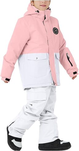 Snow Suit For Kids Girls Boys Two Piece Snowsuit Waterproof Windrpoof Ski Suits Jacket Snow Pants Set Winter Clothes in Saudi Arabia
