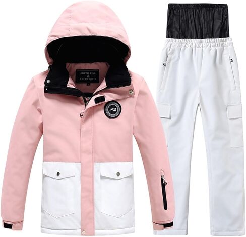 Snow Suit For Kids Girls Boys Two Piece Snowsuit Waterproof Windrpoof Ski Suits Jacket Snow Pants Set Winter Clothes in Saudi Arabia