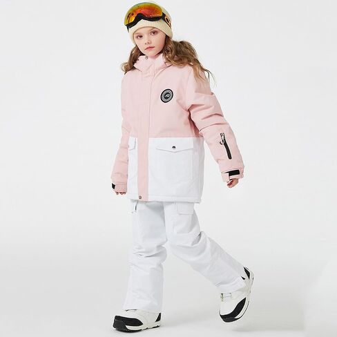 Snow Suit For Kids Girls Boys Two Piece Snowsuit Waterproof Windrpoof Ski Suits Jacket Snow Pants Set Winter Clothes in Saudi Arabia