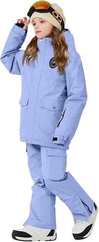 Snow Suit For Kids Girls Boys Two Piece Snowsuit Waterproof Windrpoof Ski Suits Jacket Snow Pants Set Winter Clothes in Saudi Arabia