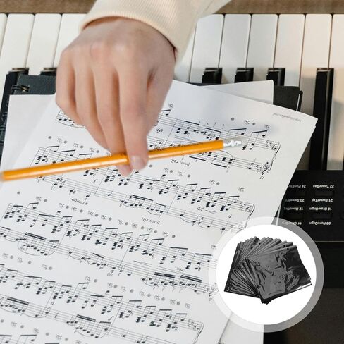 TOYANDONA 20pcs PVC Music Flip Folder Pages for Flute Clarinet and Trumpet Double-Sided Storage for Sheet Music and Marching Band Use in Saudi Arabia