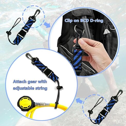 Scuba Lanyard Clip,Scuba Fin Holder & Mask Clip, Diving, Snorkeling, Fishing Gear Accessories. in Saudi Arabia