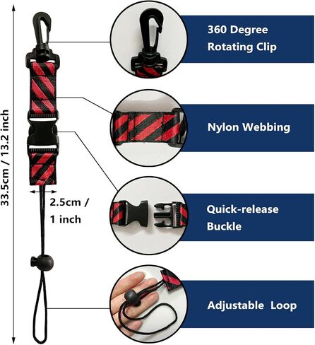 Scuba Lanyard Clip,Scuba Fin Holder & Mask Clip, Diving, Snorkeling, Fishing Gear Accessories. in Saudi Arabia