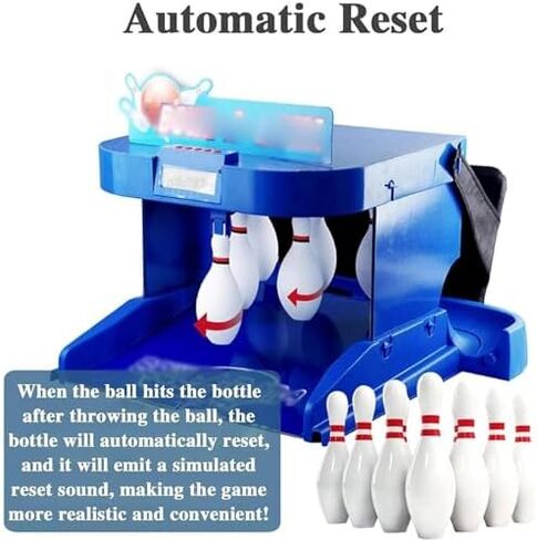 Indoor Bowling Arcade Machine - LED Scoreboard, Automatic Reset, Sound Effects - Fun Sports Game for Kids & Adults, 3.5m/11ft Long, Perfect for Family Entertainment in Saudi Arabia