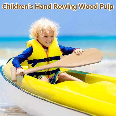 Small Wooden Canoe Paddle Lightweight Boats Paddle Kids Wood Boat Oar Portable Boating Supplies with Ergonomic Handle Durable Design for Lakes Rivers and Stage Performance Adult Kids (19.5 Inch) in Saudi Arabia