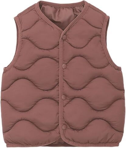 Weighted Vest For Kids Puffer Sleeveless Lightweight Down Jackets Button Down Winter Puffer Quilted Vest Casual Jacket in Saudi Arabia
