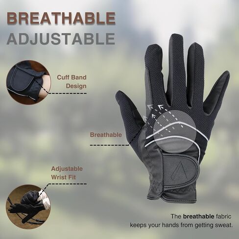 Riding Gloves Equestrian Women, Equestrian Gloves for Horseback Riding, Horse Riding Gloves for Equestrian Girls, Equestrian Show, Black Womens Glove, for Women Men, Winter Horse Riding Gear in Saudi Arabia