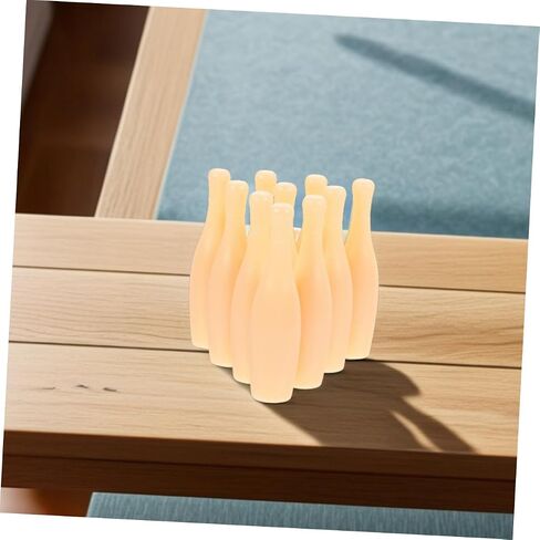 Kisangel 20pcs Miniature Bowling Pins Set Compact Tabletop Bowling Game for Adults for Indoor Fun Classroom Activities and Skill Development in Saudi Arabia