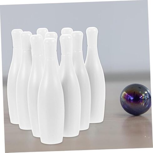 Kisangel 10Pcs Mini Bowling Pin Kit for HIPS Material Bowling Game Props for Tabletop Fun for Family and Friends in Saudi Arabia