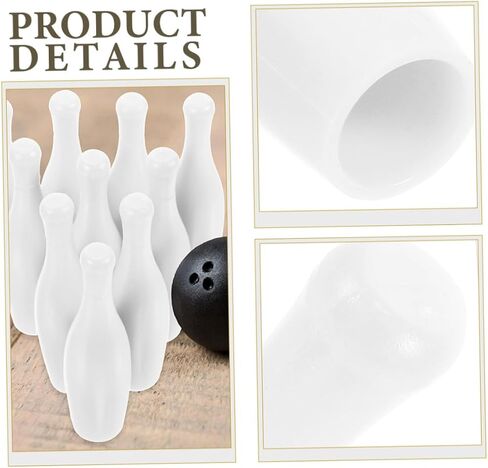 Kisangel 10Pcs Mini Bowling Pin Kit for HIPS Material Bowling Game Props for Tabletop Fun for Family and Friends in Saudi Arabia