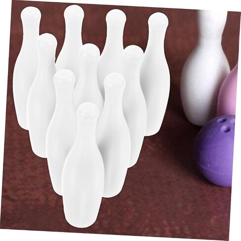 Kisangel 10Pcs Mini Bowling Pin Kit for HIPS Material Bowling Game Props for Tabletop Fun for Family and Friends in Saudi Arabia