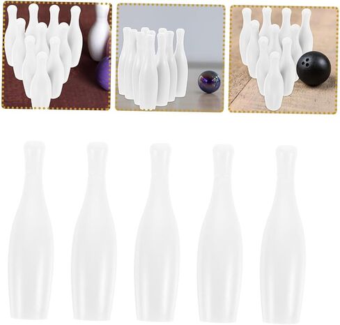 Kisangel 10Pcs Mini Bowling Pin Kit for HIPS Material Bowling Game Props for Tabletop Fun for Family and Friends in Saudi Arabia