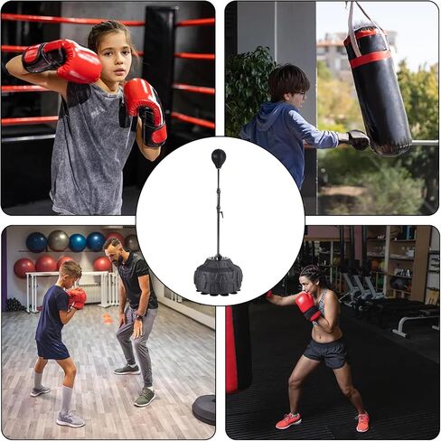 Cobras Reflex Bag Boxing | Boxing Speed Bag with Stand | 56-72in Height Adjustable, Standing Punching Bag for Adults | Speed Ball Kickboxing Bags for Training, Stress Relief and Fitness in Saudi Arabia