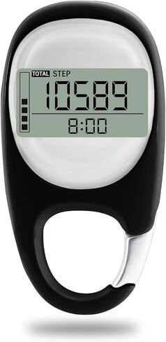 3D Pedometer with Carabiner, Accurate Step Tracker, Step Counter, Distance Tracker, 7 Days Memory, Calorie Counter for Men Women Kids Seniors in Saudi Arabia