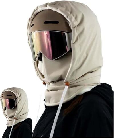 Waterproof Fleece-Lined Hood, Agriculturi Waterproof Fleece-Lined Hood, 3-in-1 Hood Hat with Drawstring for Skiing in Saudi Arabia