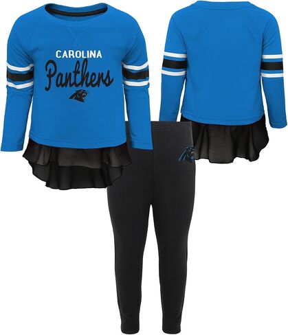 Outerstuff NFL Teams مجموعة تي شيرت وبنطلون ضيق للفتيات الصغيرات بأكمام طويلة (12 م - 24 م) in Saudi Arabia