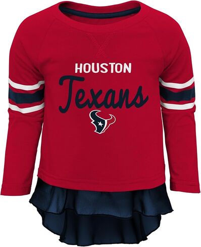 Outerstuff NFL Teams مجموعة تي شيرت وبنطلون ضيق للفتيات الصغيرات بأكمام طويلة (12 م - 24 م) in Saudi Arabia