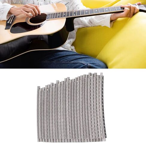 Stainless Steel Guitar Fret Wire, Durable Premium Fretwire for Electric Acoustic Bass Guitar, 24Pcs Replacement Frets with Easy Installation, Resistance Instrument Repair in Saudi Arabia