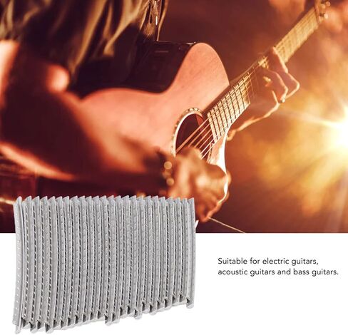 Stainless Steel Guitar Fret Wire, Durable Premium Fretwire for Electric Acoustic Bass Guitar, 24Pcs Replacement Frets with Easy Installation, Resistance Instrument Repair in Saudi Arabia