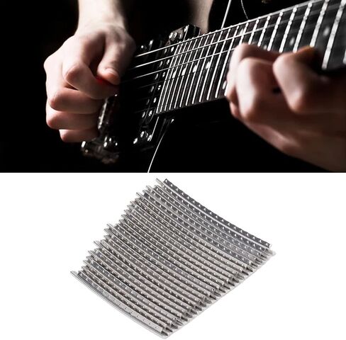 Stainless Steel Guitar Fret Wire, Durable Premium Fretwire for Electric Acoustic Bass Guitar, 24Pcs Replacement Frets with Easy Installation, Resistance Instrument Repair in Saudi Arabia