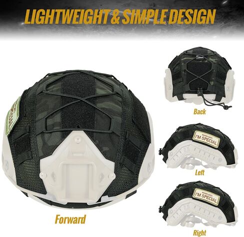 غطاء خوذة OneTigris، غطاء قماش تكتيكي للخوذة السريعة بمقاس L أو M/L، XL أو L/XL، خوذة صدمات بمقاس XL أو L/XL - ZKB12 بدون خوذة in Kuwait