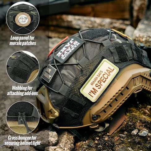 غطاء خوذة OneTigris، غطاء قماش تكتيكي للخوذة السريعة بمقاس L أو M/L، XL أو L/XL، خوذة صدمات بمقاس XL أو L/XL - ZKB12 بدون خوذة in Kuwait