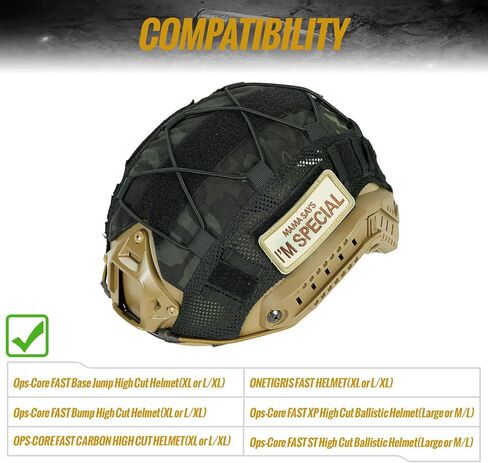 غطاء خوذة OneTigris، غطاء قماش تكتيكي للخوذة السريعة بمقاس L أو M/L، XL أو L/XL، خوذة صدمات بمقاس XL أو L/XL - ZKB12 بدون خوذة in Kuwait