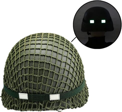 SYLPHID Outdoor Green WW2 US M1 Helmet Steel Field with Net Cover cat Eye Belt in Saudi Arabia