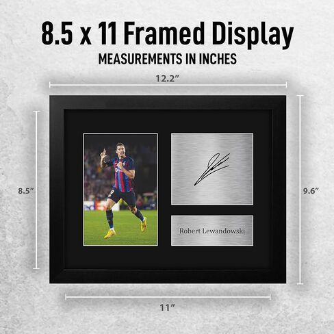 HWC Trading Robert Lewandowski Barcelona Gifts Printed Signed Autograph Picture for Soccer Fans and Supporters - US Letter Size in Saudi Arabia