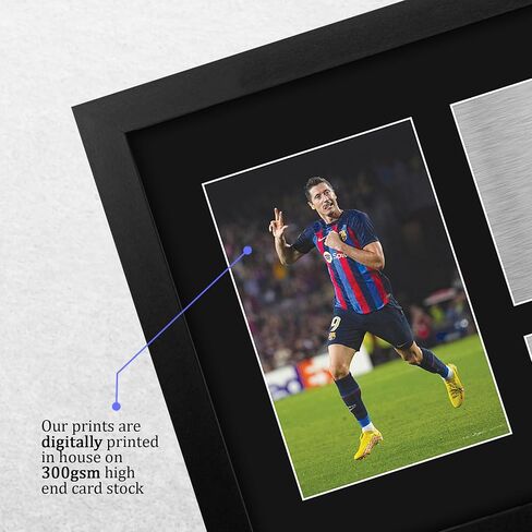 HWC Trading Robert Lewandowski Barcelona Gifts Printed Signed Autograph Picture for Soccer Fans and Supporters - US Letter Size in Saudi Arabia