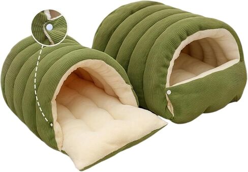 Washable Cat Bed with Zipper Indoor Pet Bed with Removable Cover Soft Fleece Cat Bed(Carbon,Small) in Saudi Arabia