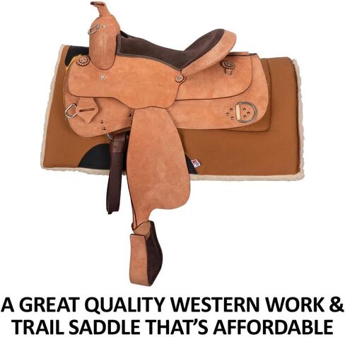 Schneiders Work and Trail II Western Saddle | Lightweight Fiberglass Tree | Roughout Design | Padded Seat | Heavy-Duty Hardware in Saudi Arabia