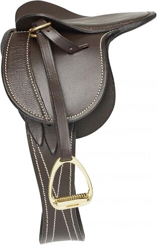 Lemieux Toy Pony Saddle - Brown - Fine Grain Leather - Suitable for Ages 8 Years + in Saudi Arabia
