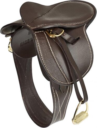Lemieux Toy Pony Saddle - Brown - Fine Grain Leather - Suitable for Ages 8 Years + in Saudi Arabia