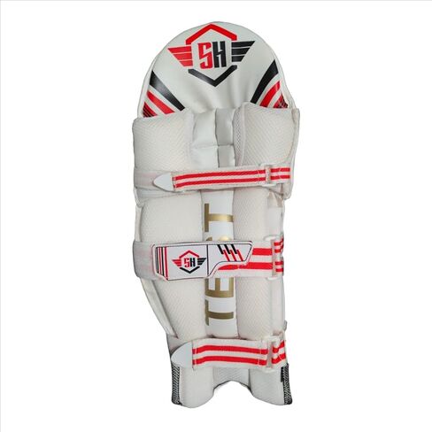 White Light Weight Cricket Batting Leg Guard Pads Handmade Set of 1 in Saudi Arabia