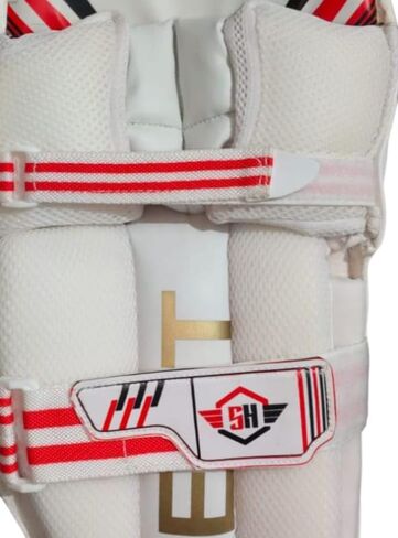 White Light Weight Cricket Batting Leg Guard Pads Handmade Set of 1 in Saudi Arabia