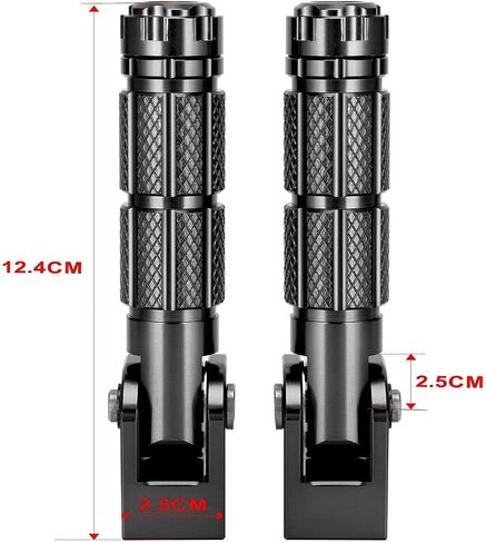 Electric Bike Foot Pegs Passenger Foldable Front/Rear Footpegs Rest Pedal with Mount Bracket CNC Compatible Fit for Ridstar Q20 E Bike Dirt Bike Black in Saudi Arabia