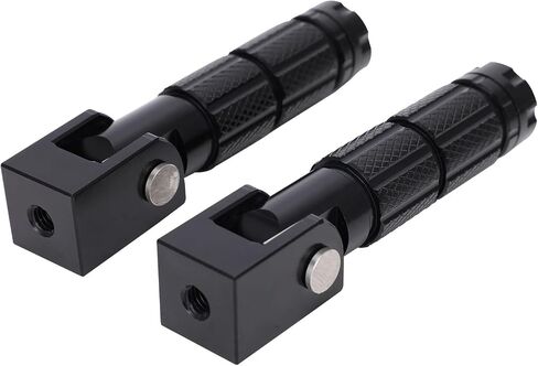 Electric Bike Foot Pegs Passenger Foldable Front/Rear Footpegs Rest Pedal with Mount Bracket CNC Compatible Fit for Ridstar Q20 E Bike Dirt Bike Black in Saudi Arabia