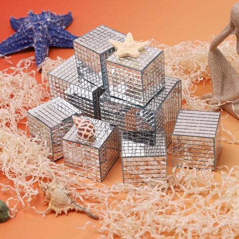 8 قطع مرآة ديسكو عاكسة مكعب ديكورات مسرح الحفلات روز جولد فسيفساء تعكس الدعائم الخفيفة 60 ثانية 70 ثانية الحلي الزفاف عيد الميلاد عطلة مكتب المنزل الملحقات in Kuwait