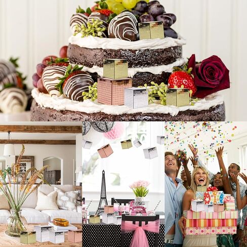 8 قطع مرآة ديسكو عاكسة مكعب ديكورات مسرح الحفلات روز جولد فسيفساء تعكس الدعائم الخفيفة 60 ثانية 70 ثانية الحلي الزفاف عيد الميلاد عطلة مكتب المنزل الملحقات in Kuwait