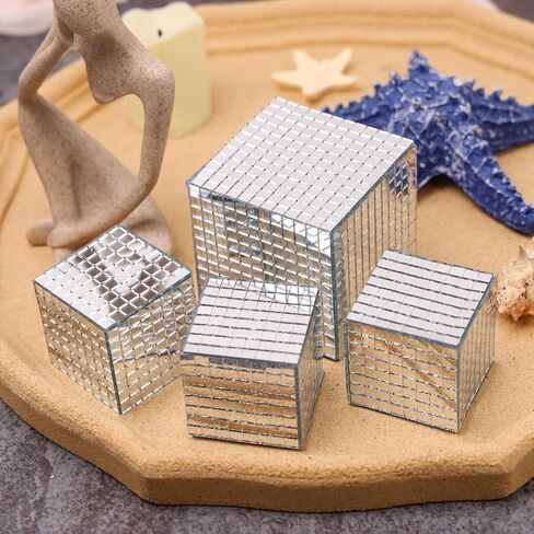 8 قطع مرآة ديسكو عاكسة مكعب ديكورات مسرح الحفلات روز جولد فسيفساء تعكس الدعائم الخفيفة 60 ثانية 70 ثانية الحلي الزفاف عيد الميلاد عطلة مكتب المنزل الملحقات in Kuwait