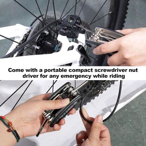 Bike Tool Kit, 16 in 1 Bicycle Biking Gear Allen Wrenches Sets for Road Mountain MTB, Portable Bikes Repair Tool Kit, Bike Accessories, Black in Saudi Arabia