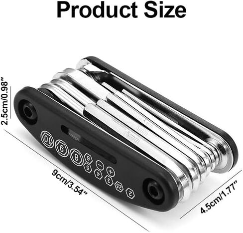 Bike Tool Kit, 16 in 1 Bicycle Biking Gear Allen Wrenches Sets for Road Mountain MTB, Portable Bikes Repair Tool Kit, Bike Accessories, Black in Saudi Arabia